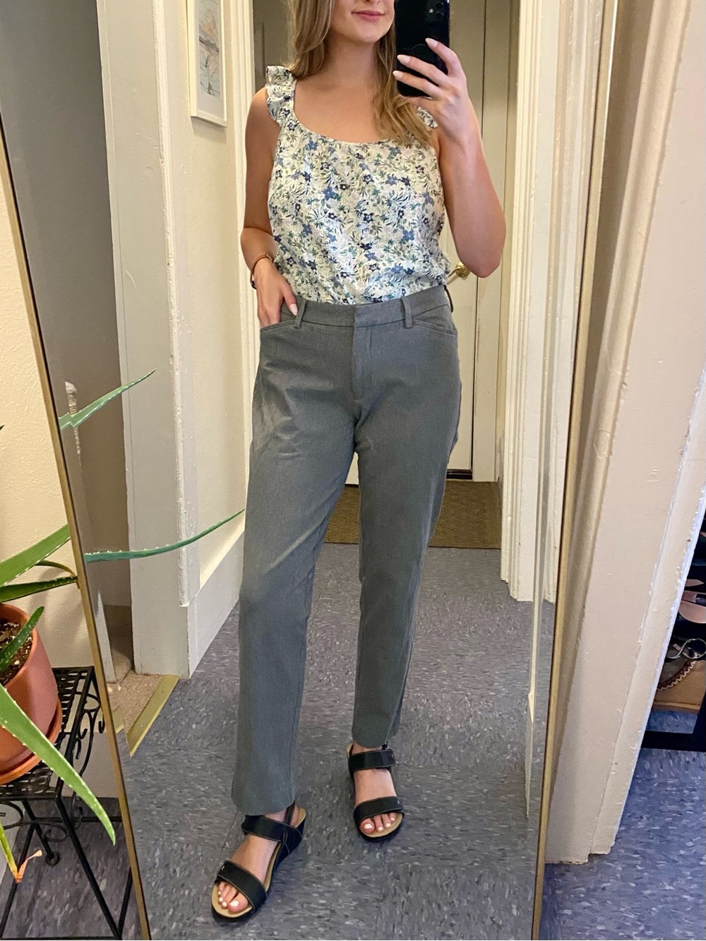 41 Hawthorn Olive Gray Tailored Straight Pants